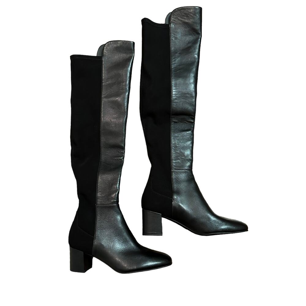 NEW Stuart Weitzman Gillian 60 Boots Black Leather Over-the-Knee